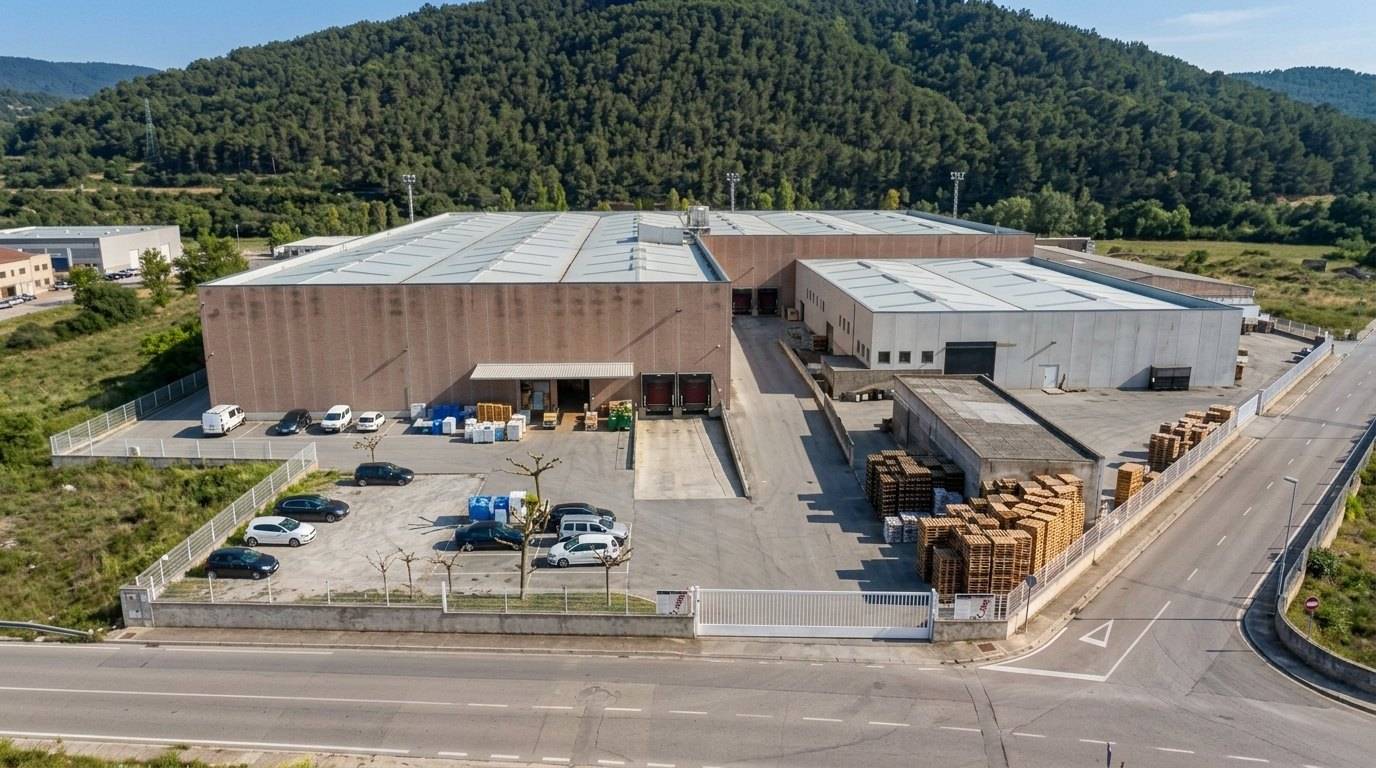 Aerial view of the Beveland plant in Sant Joan les Fonts, Girona