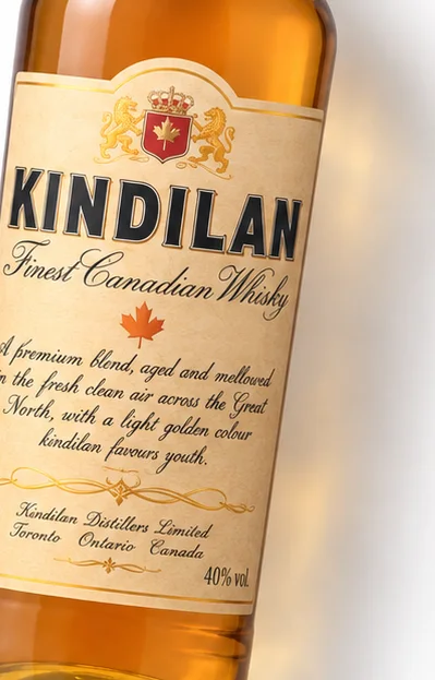 Kindilan Canadian Whisky, detail